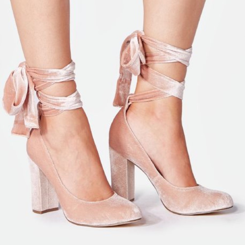 JustFab Tetra tie up heel